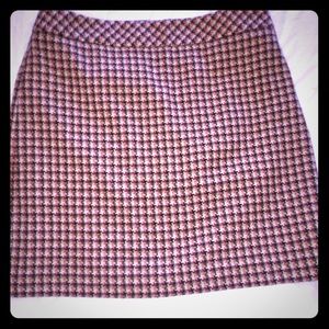 Houndstooth tweed miniskirt